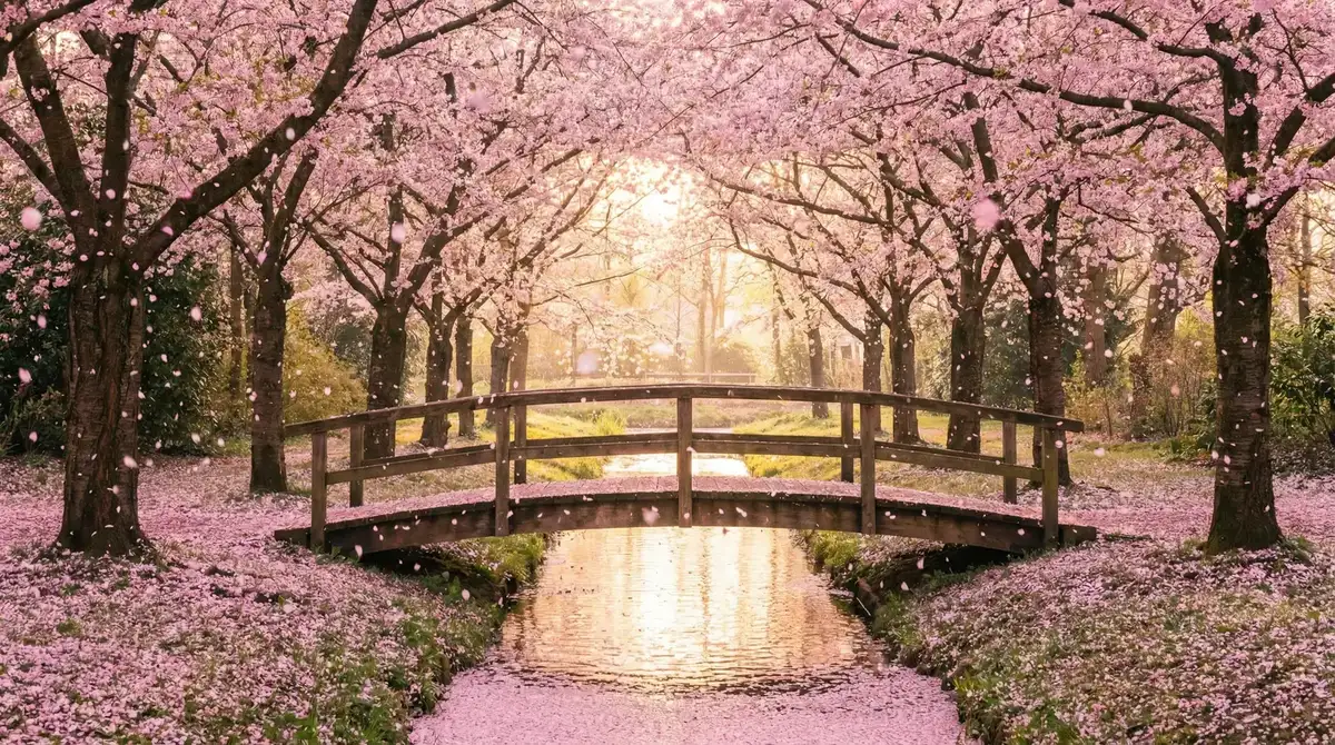 樱花桥畔 - 泽井芽衣的片子 唯美风景
